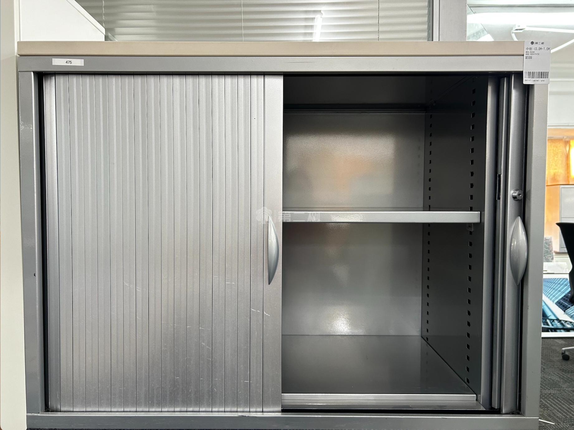 9成新鋼制二手文件櫃中櫃辦公櫃儲物櫃卷門櫃