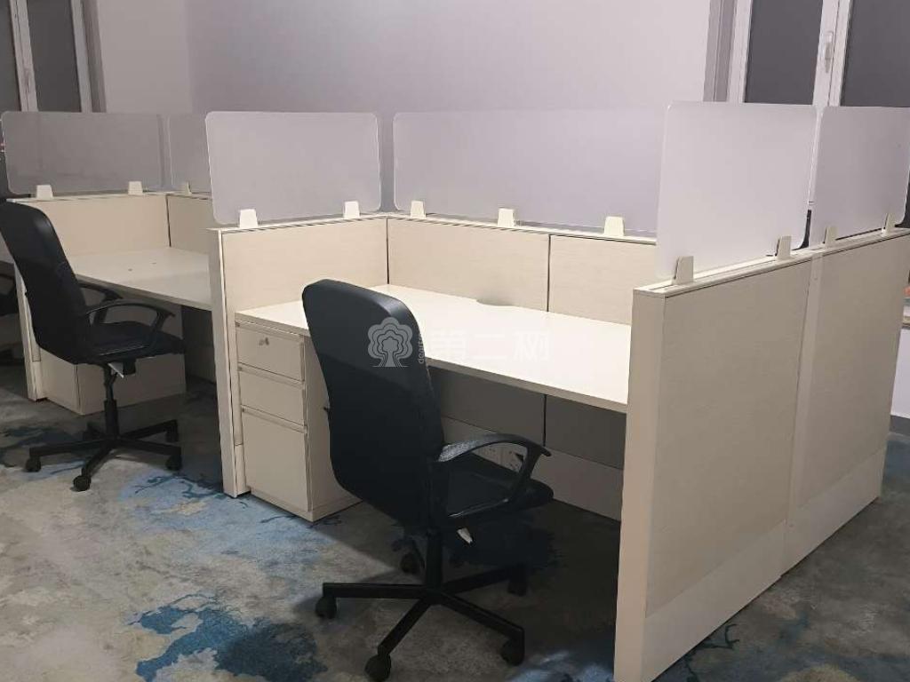 Haworth/海沃氏二手直板屏風工位員工辦公桌白