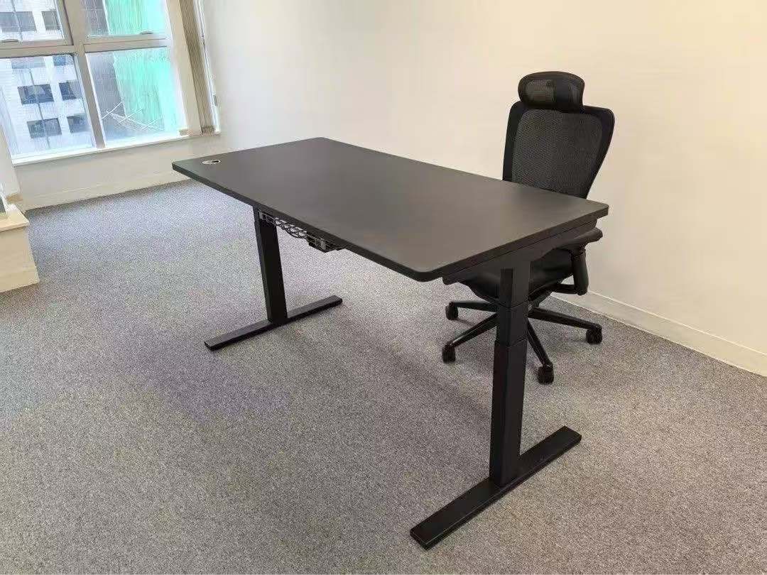 進口品牌二手黑色質感陞降枱經理桌辦公桌電腦桌