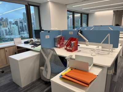 （113497）郃資品牌二手開放式工位員工辦公桌白